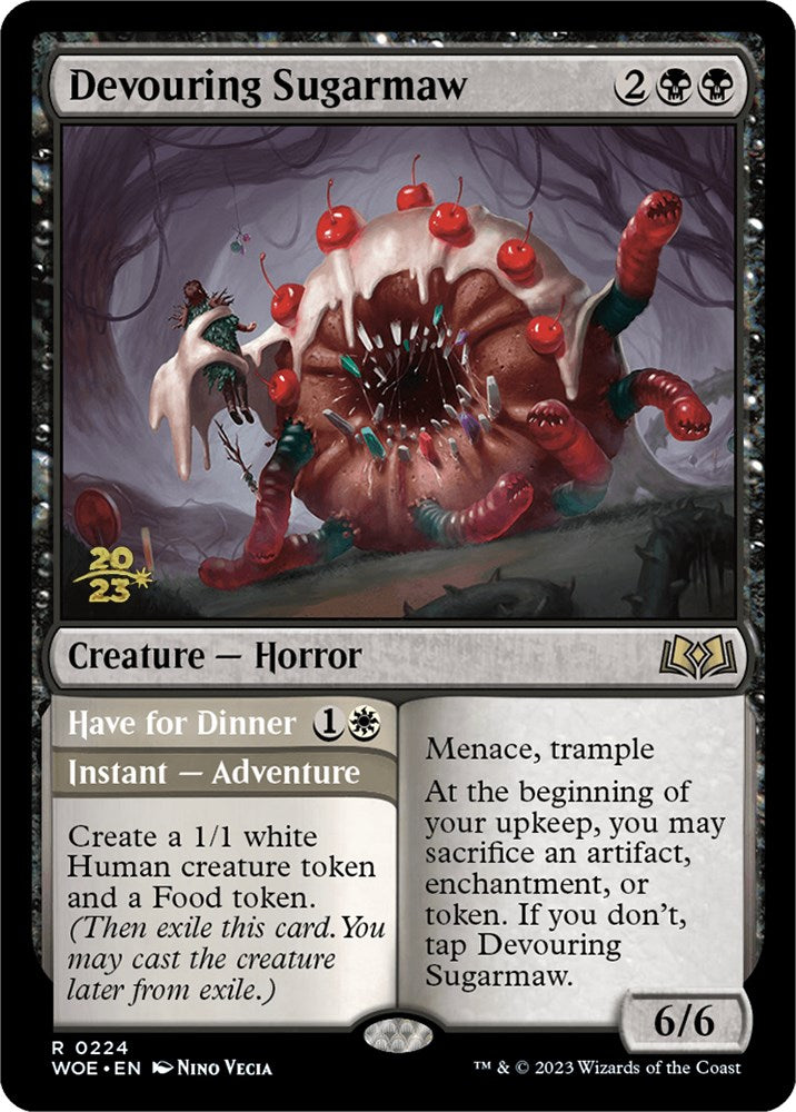 Devouring Sugarmaw // Have for Dinner [Wilds of Eldraine Prerelease Promos] MTG Single Magic: The Gathering | Red Claw Gaming