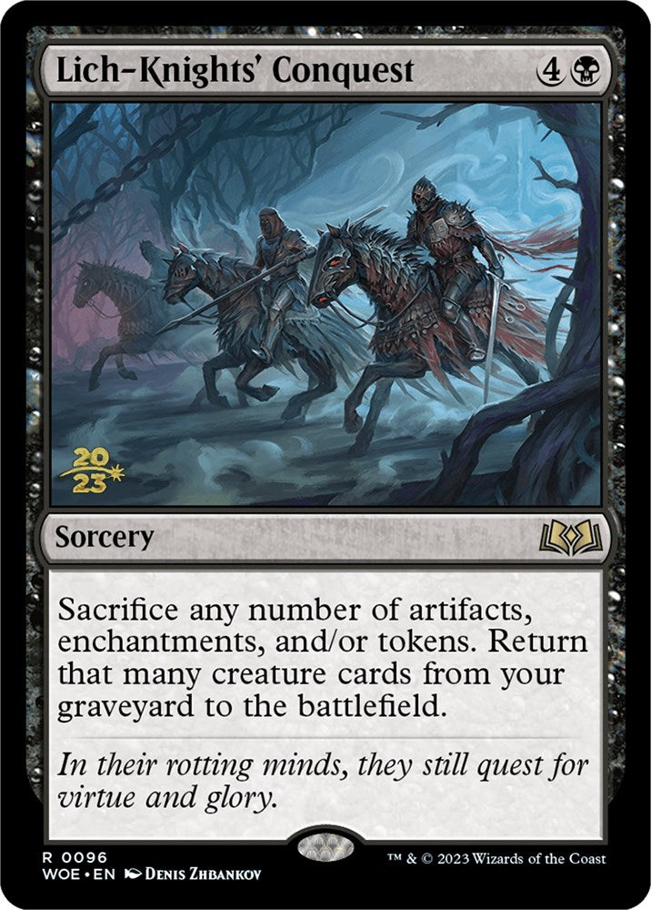 Lich-Knights' Conquest [Wilds of Eldraine Prerelease Promos] MTG Single Magic: The Gathering | Red Claw Gaming