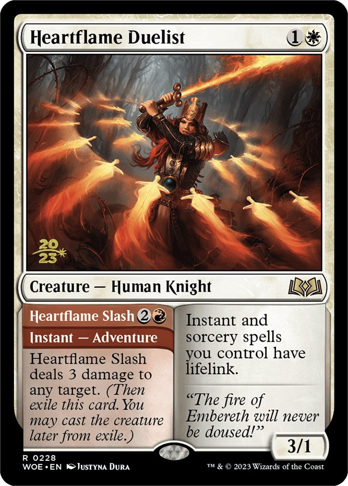 Heartflame Duelist // Heartflame Slash [Wilds of Eldraine Prerelease Promos] MTG Single Magic: The Gathering | Red Claw Gaming