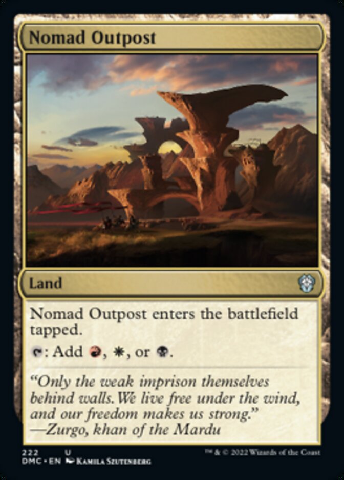 Nomad Outpost [Dominaria United Commander] MTG Single Magic: The Gathering | Red Claw Gaming