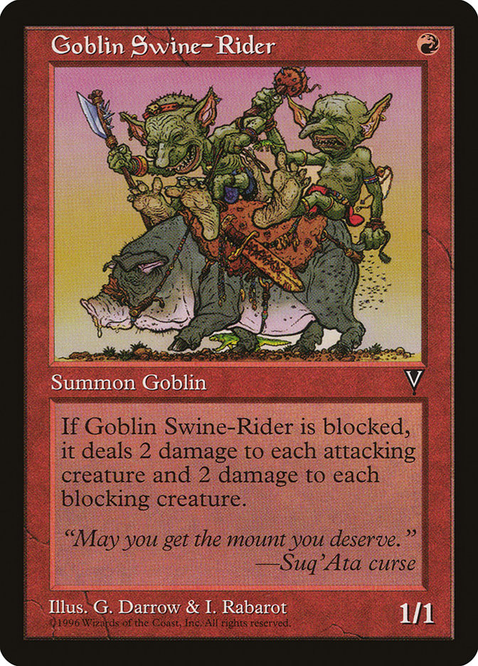 Goblin Swine-Rider [Visions] MTG Single Magic: The Gathering | Red Claw Gaming