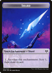 Human Warrior // Shard Double-Sided Token [Kaldheim Tokens] MTG Single Magic: The Gathering | Red Claw Gaming