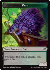 Professor Dellian Fel // Pest (0008) Double-Sided Token [Secrets of Strixhaven Tokens] | Red Claw Gaming