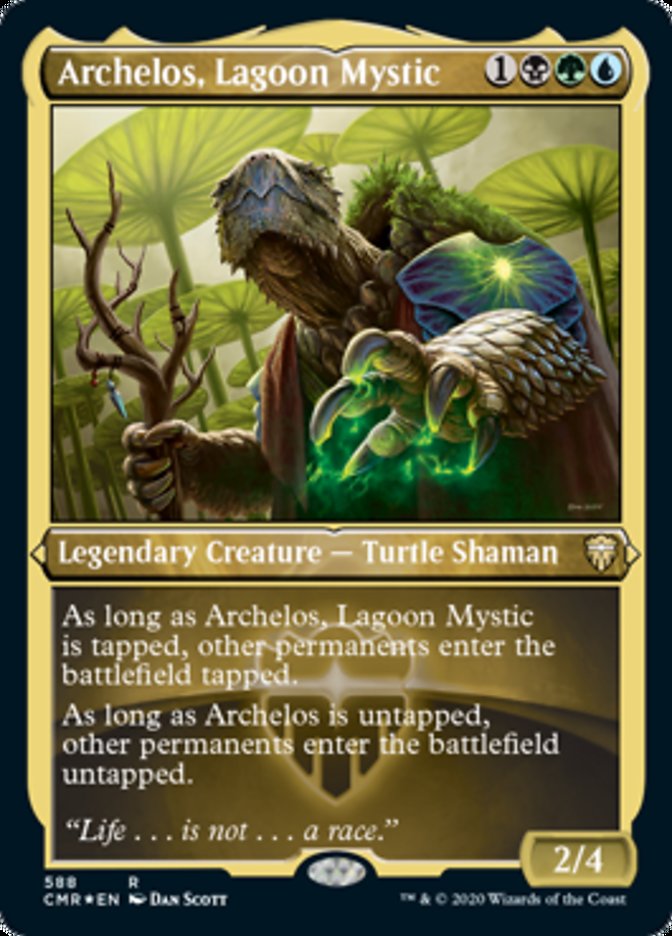 Archelos, Lagoon Mystic (Etched) [Commander Legends] MTG Single Magic: The Gathering | Red Claw Gaming