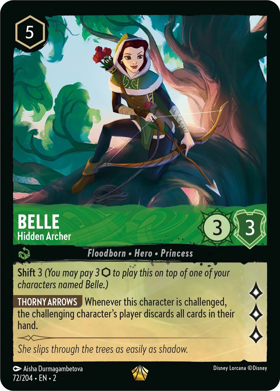 Belle - Hidden Archer (72/204) [Rise of the Floodborn] Lorcana Single Disney | Red Claw Gaming