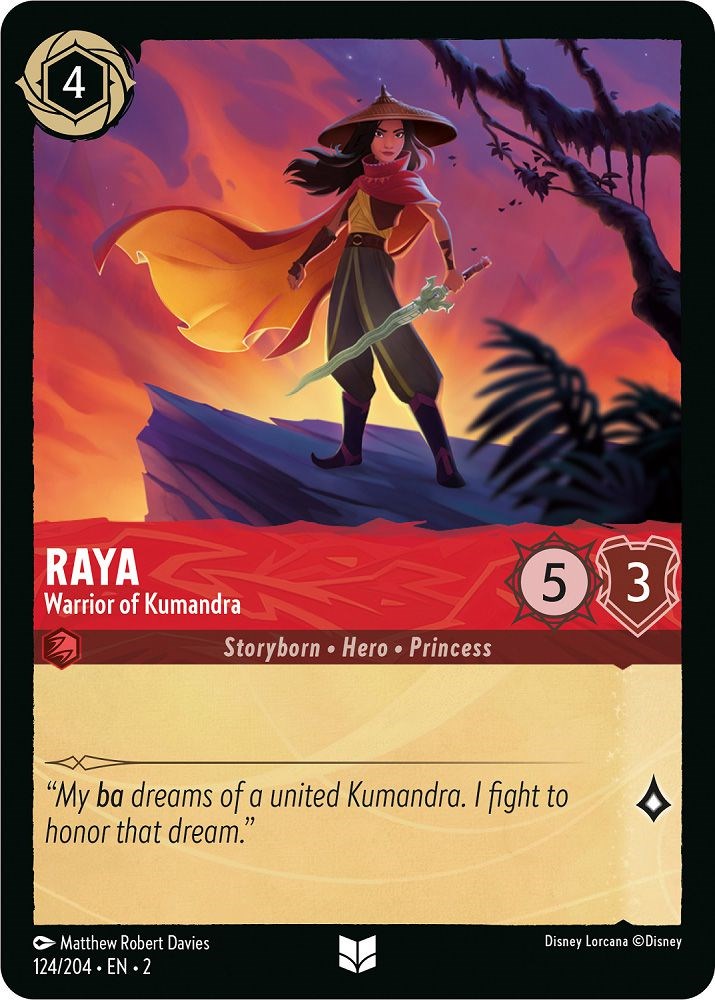 Raya - Warrior of Kumandra (124/204) [Rise of the Floodborn] Lorcana Single Disney | Red Claw Gaming
