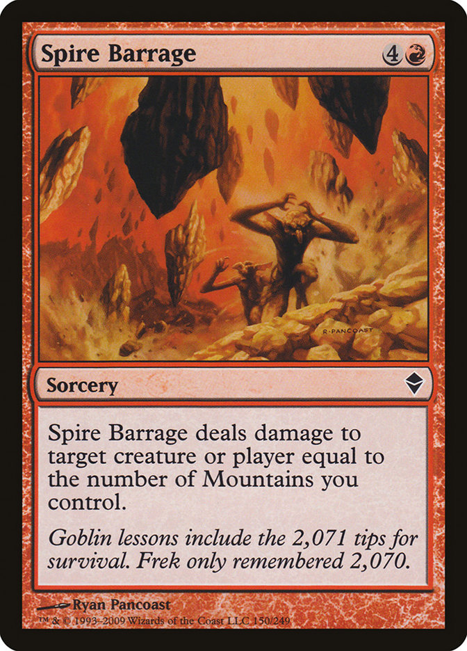 Spire Barrage [Zendikar] MTG Single Magic: The Gathering | Red Claw Gaming