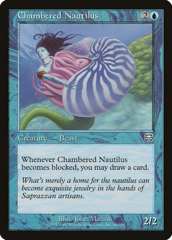 Chambered Nautilus [Mercadian Masques] MTG Single Magic: The Gathering | Red Claw Gaming
