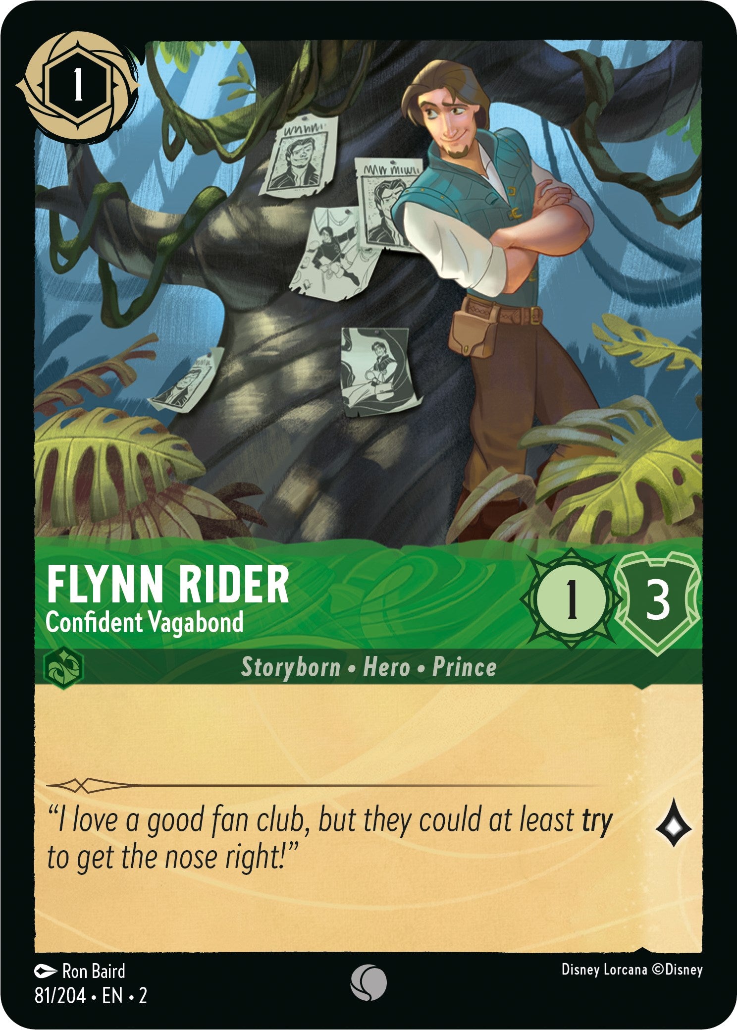 Flynn Rider - Confident Vagabond (81/204) [Rise of the Floodborn] Lorcana Single Disney | Red Claw Gaming