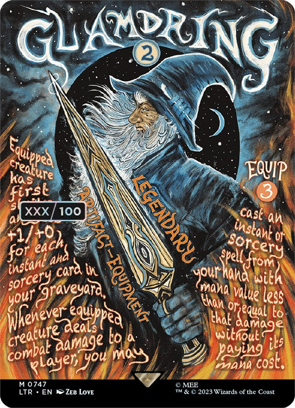 Glamdring (Borderless Poster) (Serialized) [The Lord of the Rings: Tales of Middle-Earth] MTG Single Magic: The Gathering | Red Claw Gaming