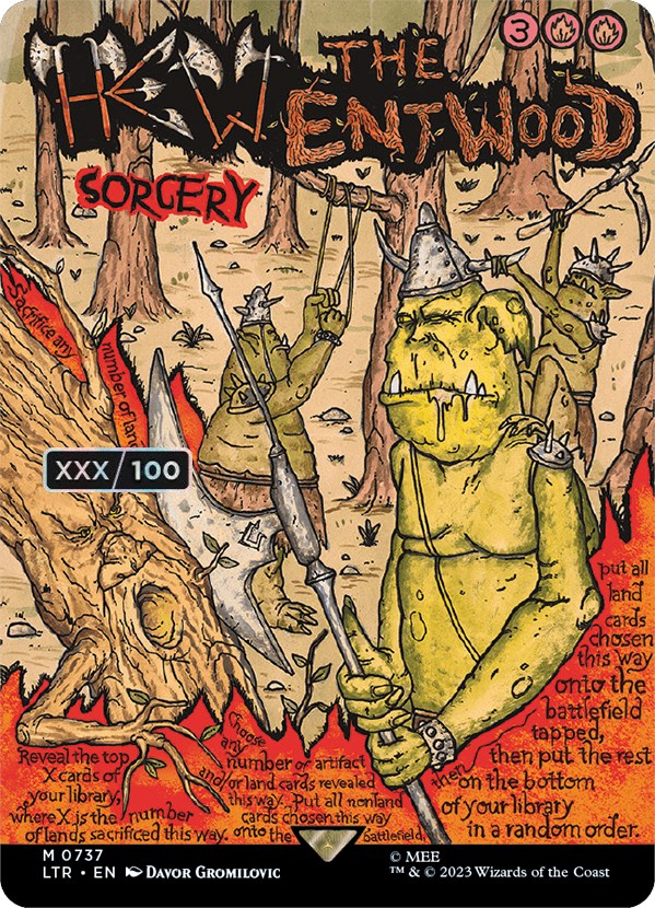 Hew the Entwood (Borderless Poster) (Serialized) [The Lord of the Ring – Red Claw Gaming