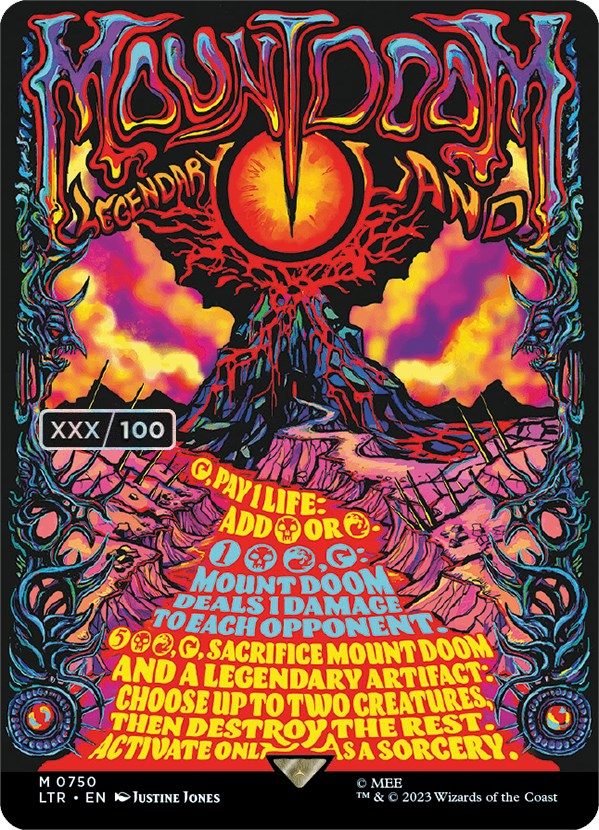 Mount Doom (Borderless Poster) (Serialized) [The Lord of the Rings: Tales of Middle-Earth] MTG Single Magic: The Gathering | Red Claw Gaming