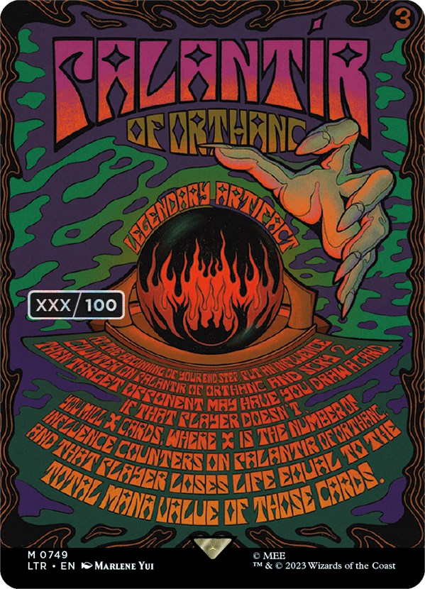 Palantir of Orthanc (Borderless Poster) (Serialized) [The Lord of the Rings: Tales of Middle-Earth] MTG Single Magic: The Gathering | Red Claw Gaming