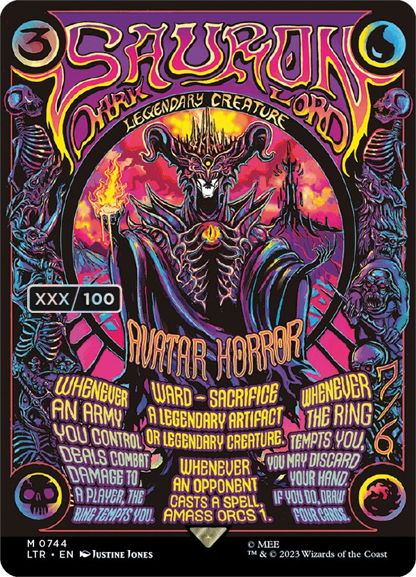 Sauron, the Dark Lord (Borderless Poster) (Serialized) [The Lord of the Rings: Tales of Middle-Earth] MTG Single Magic: The Gathering | Red Claw Gaming