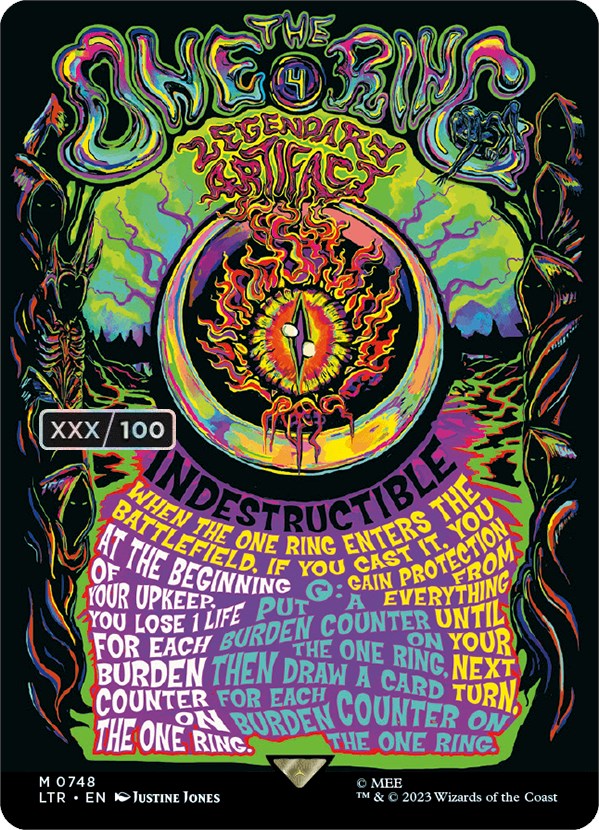 The One Ring (Borderless Poster) (Serialized) [The Lord of the Rings: Tales of Middle-Earth] MTG Single Magic: The Gathering | Red Claw Gaming