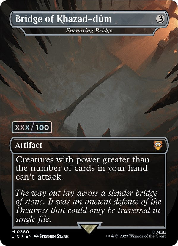 Bridge of Khazad-dum - Ensnaring Bridge (Serialized) [The Lord of the Rings: Tales of Middle-Earth Commander] MTG Single Magic: The Gathering | Red Claw Gaming