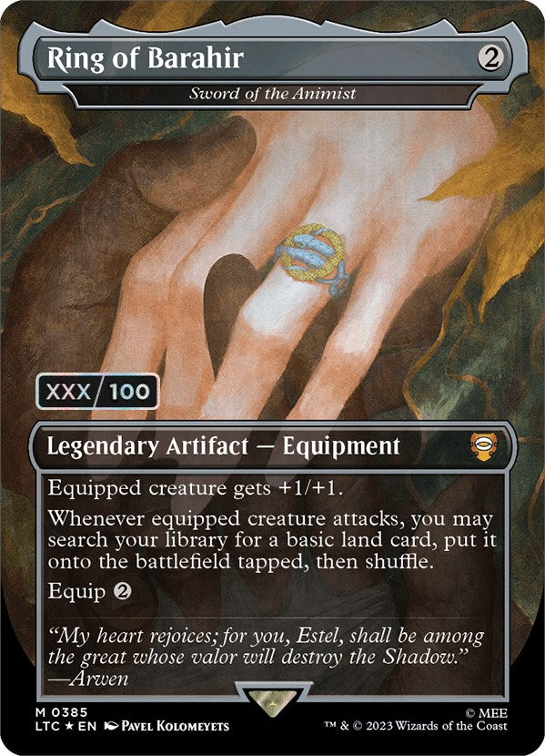 Ring of Barahir - Sword of the Animist (Serialized) [The Lord of the Rings: Tales of Middle-Earth Commander] MTG Single Magic: The Gathering | Red Claw Gaming