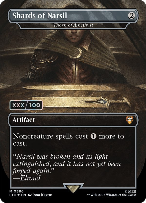 Shards of Narsil - Thorn of Amethyst (Serialized) [The Lord of the Rings: Tales of Middle-Earth Commander] MTG Single Magic: The Gathering | Red Claw Gaming