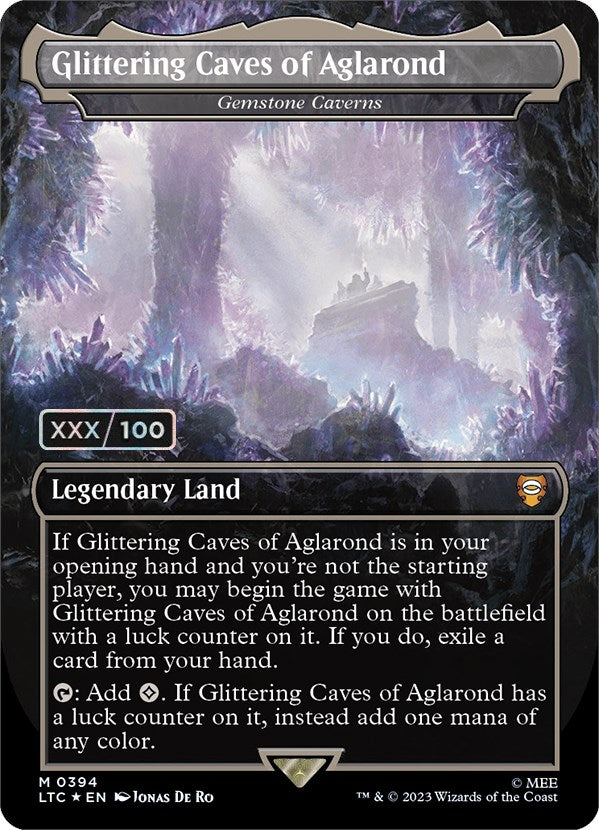 Glittering Caves of Aglarond - Gemstone Caverns (Serialized) [The Lord of the Rings: Tales of Middle-Earth Commander] MTG Single Magic: The Gathering | Red Claw Gaming