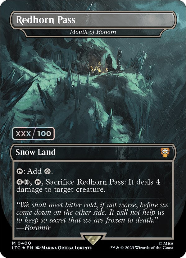 Redhorn Pass - Mouth of Ronom (Serialized) [The Lord of the Rings: Tales of Middle-Earth Commander] MTG Single Magic: The Gathering | Red Claw Gaming