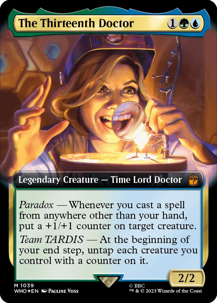 The Thirteenth Doctor (Extended Art) (Surge Foil) [Doctor Who] MTG Single Magic: The Gathering | Red Claw Gaming