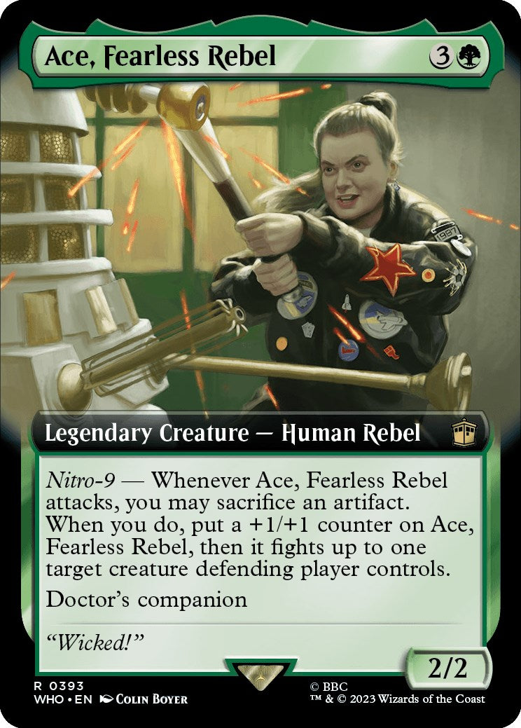 Ace, Fearless Rebel (Extended Art) [Doctor Who] MTG Single Magic: The Gathering    | Red Claw Gaming