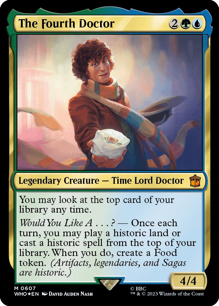 The Fourth Doctor (Surge Foil) [Doctor Who] MTG Single Magic: The Gathering    | Red Claw Gaming