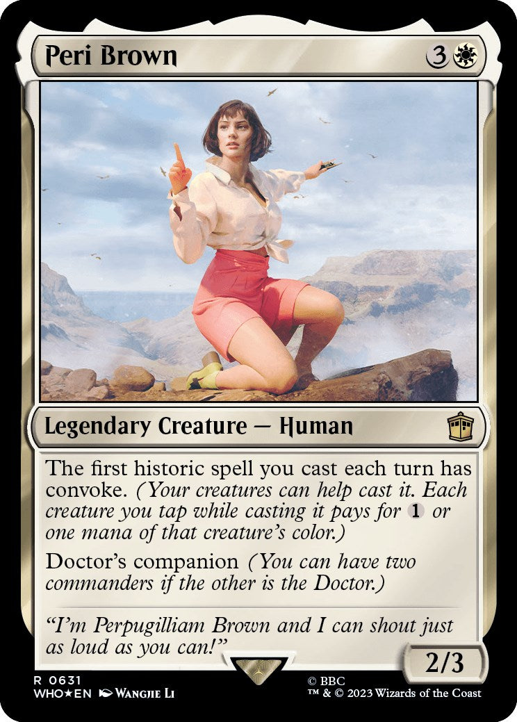 Peri Brown (Surge Foil) [Doctor Who] MTG Single Magic: The Gathering | Red Claw Gaming