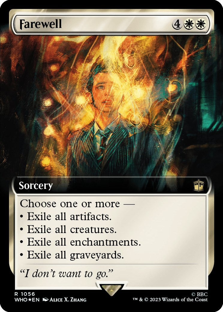 Farewell (Extended Art) (Surge Foil) [Doctor Who] MTG Single Magic: The Gathering | Red Claw Gaming