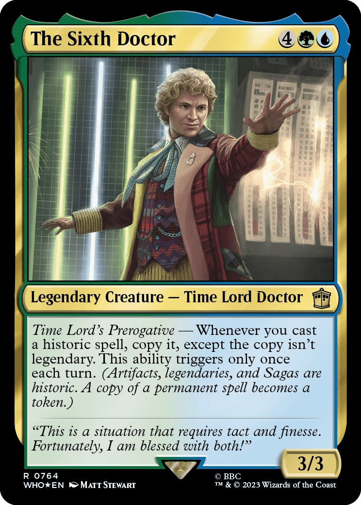 The Sixth Doctor (Surge Foil) [Doctor Who] MTG Single Magic: The Gathering    | Red Claw Gaming