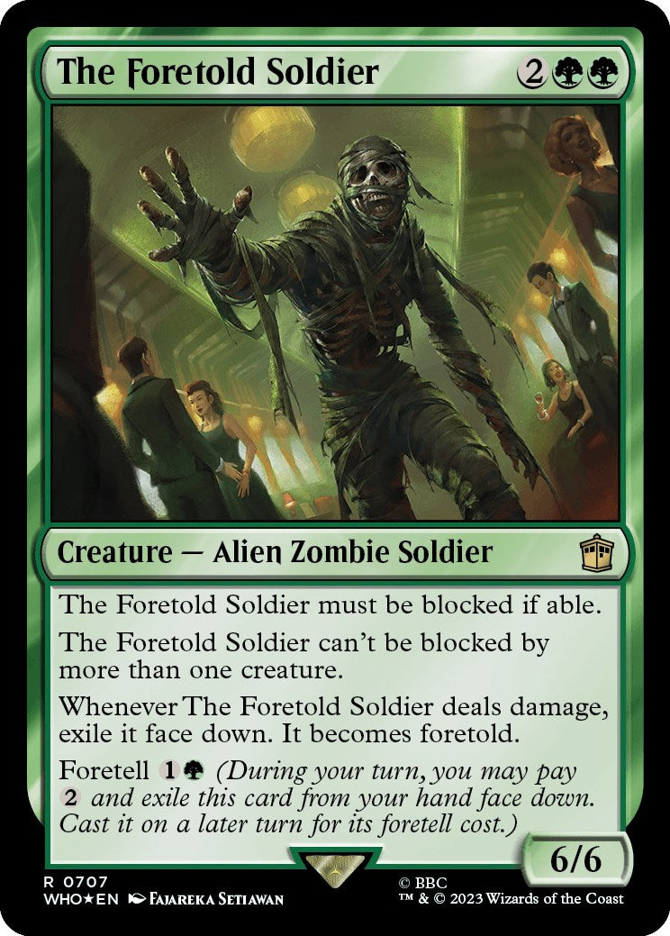 The Foretold Soldier (Surge Foil) [Doctor Who] MTG Single Magic: The Gathering | Red Claw Gaming