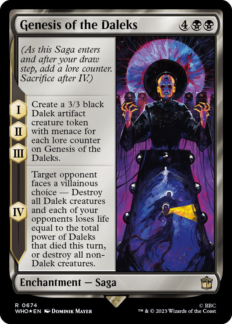 Genesis of the Daleks (Surge Foil) [Doctor Who] MTG Single Magic: The Gathering | Red Claw Gaming