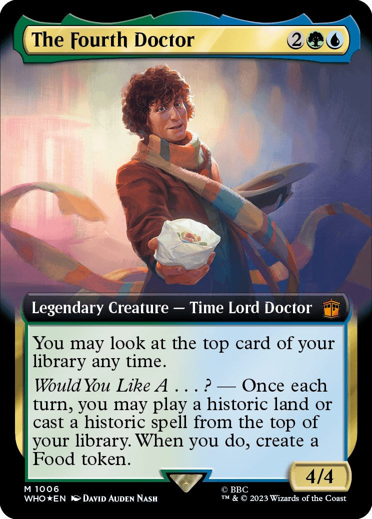 The Fourth Doctor (Extended Art) (Surge Foil) [Doctor Who] MTG Single Magic: The Gathering    | Red Claw Gaming