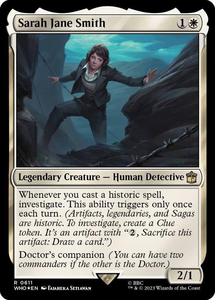 Sarah Jane Smith (Surge Foil) [Doctor Who] MTG Single Magic: The Gathering | Red Claw Gaming