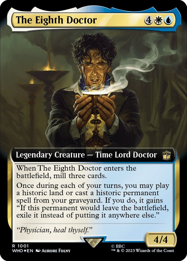 The Eighth Doctor (Extended Art) (Surge Foil) [Doctor Who] MTG Single Magic: The Gathering    | Red Claw Gaming
