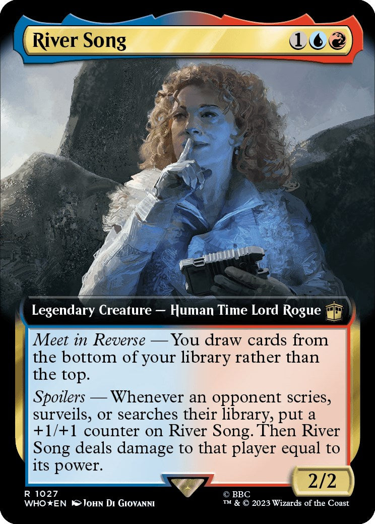 River Song (Extended Art) (Surge Foil) [Doctor Who] MTG Single Magic: The Gathering | Red Claw Gaming