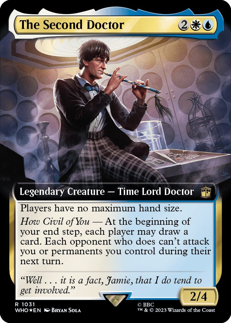 The Second Doctor (Extended Art) (Surge Foil) [Doctor Who] MTG Single Magic: The Gathering | Red Claw Gaming