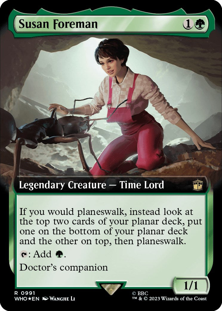 Susan Foreman (Extended Art) (Surge Foil) [Doctor Who] MTG Single Magic: The Gathering | Red Claw Gaming