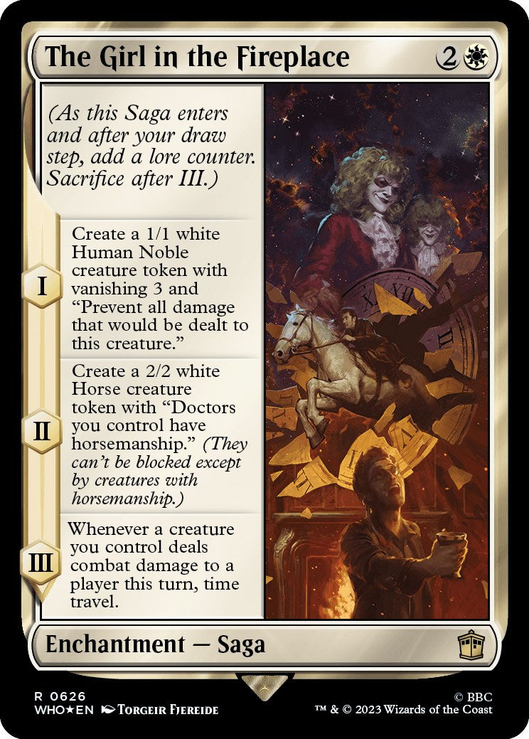 The Girl in the Fireplace (Surge Foil) [Doctor Who] MTG Single Magic: The Gathering | Red Claw Gaming