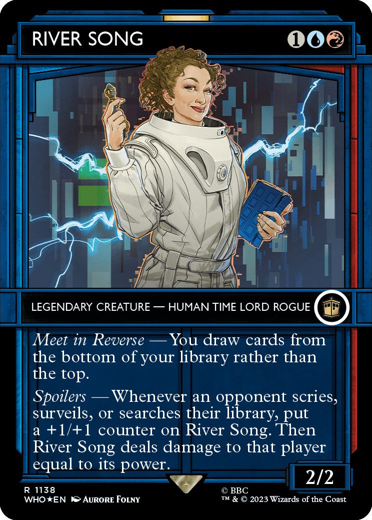 RIVER SONG (Showcase) (Surge Foil) [Doctor Who] MTG Single Magic: The Gathering | Red Claw Gaming