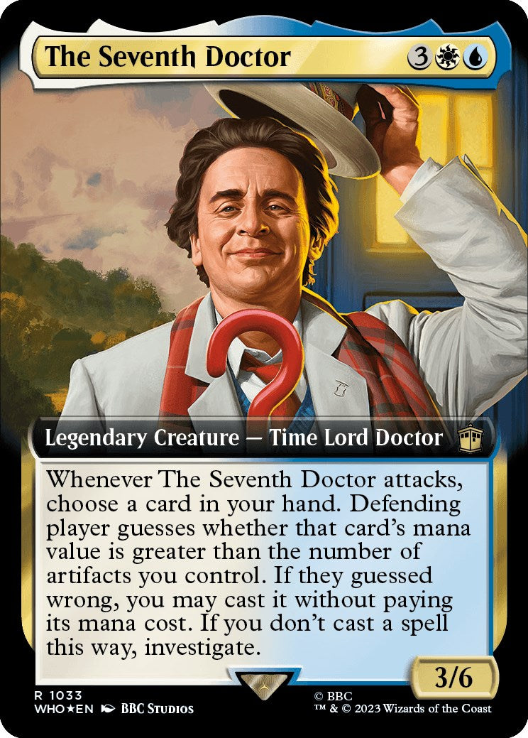 The Seventh Doctor (Extended Art) (Surge Foil) [Doctor Who] MTG Single Magic: The Gathering | Red Claw Gaming