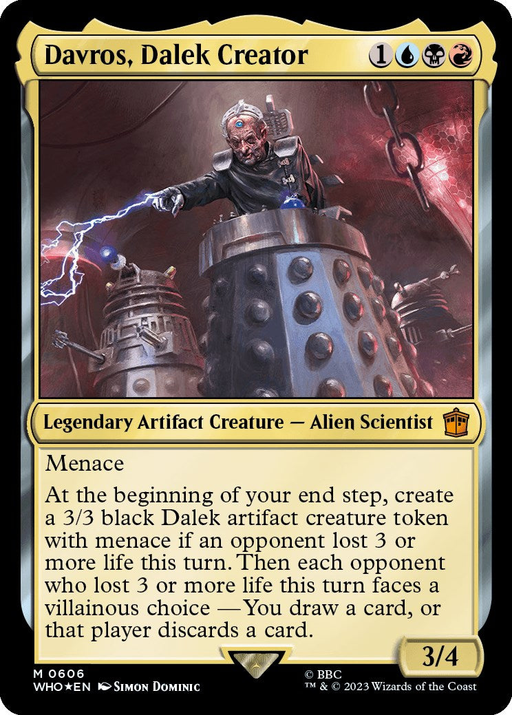 Davros, Dalek Creator (Surge Foil) [Doctor Who] MTG Single Magic: The Gathering | Red Claw Gaming