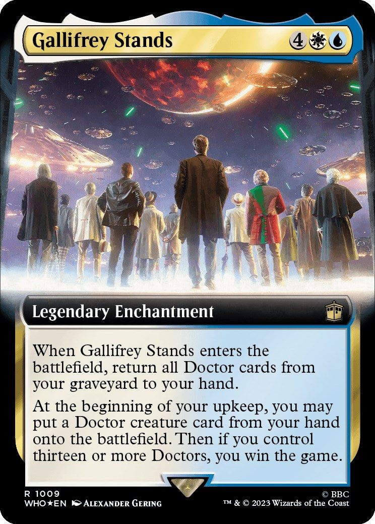 Gallifrey Stands (Extended Art) (Surge Foil) [Doctor Who] MTG Single Magic: The Gathering | Red Claw Gaming