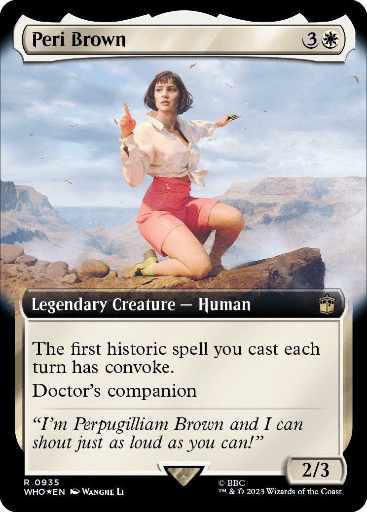 Peri Brown (Extended Art) (Surge Foil) [Doctor Who] MTG Single Magic: The Gathering | Red Claw Gaming