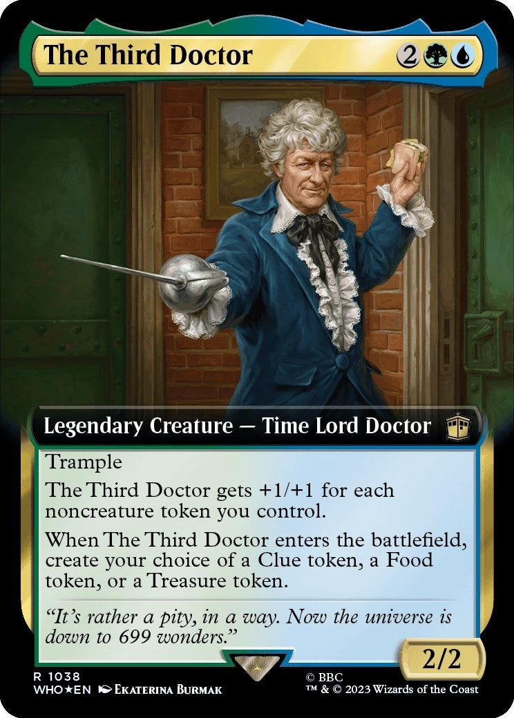 The Third Doctor (Extended Art) (Surge Foil) [Doctor Who] MTG Single Magic: The Gathering | Red Claw Gaming