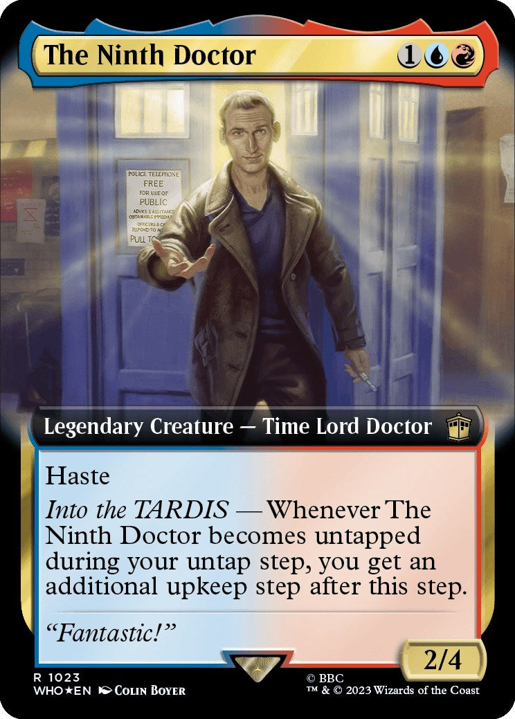 The Ninth Doctor (Extended Art) (Surge Foil) [Doctor Who] MTG Single Magic: The Gathering | Red Claw Gaming