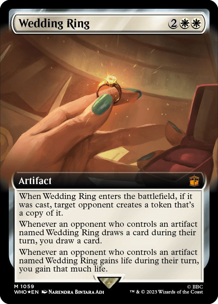 Wedding Ring (Extended Art) (Surge Foil) [Doctor Who] MTG Single Magic: The Gathering | Red Claw Gaming