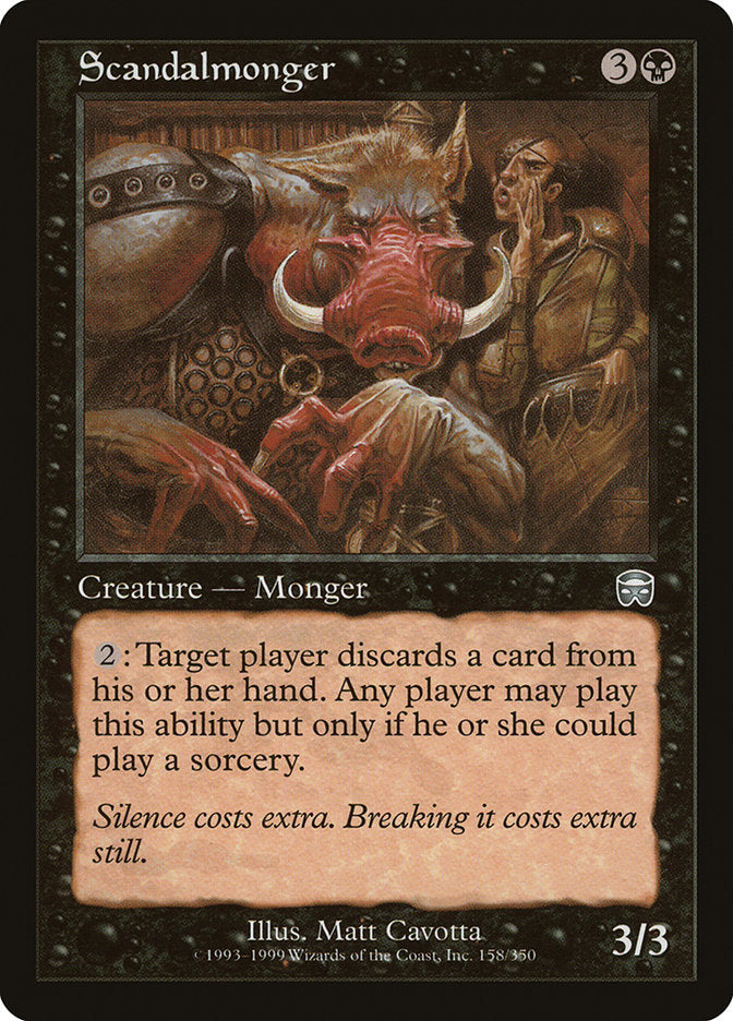 Scandalmonger [Mercadian Masques] MTG Single Magic: The Gathering | Red Claw Gaming
