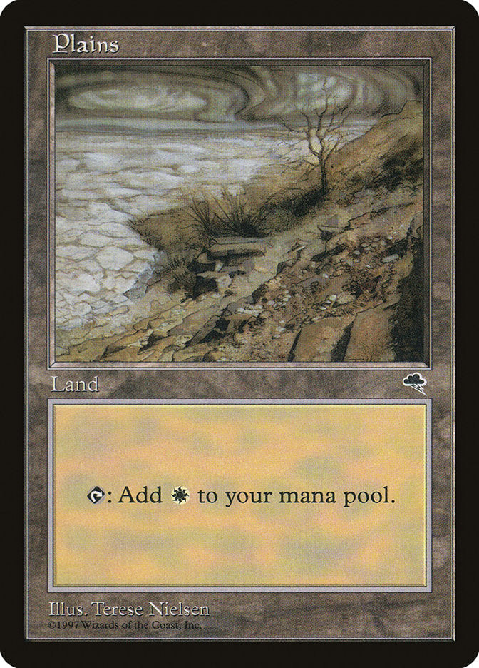 Plains (Single Tree / Circular Sky Swirls) [Tempest] MTG Single Magic: The Gathering | Red Claw Gaming