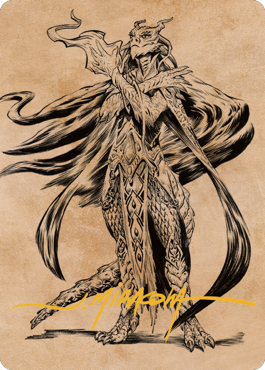 Lozhan, Dragons' Legacy Art Card (Gold-Stamped Signature) [Commander Legends: Battle for Baldur's Gate Art Series] MTG Single Magic: The Gathering | Red Claw Gaming